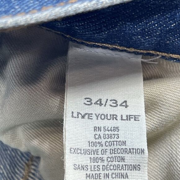 American Eagle Original Bootcut Jeans 34x34 Mens 100% Cotton Medium Wash - Picture 13 of 14